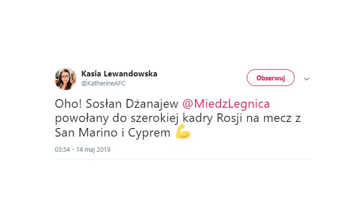 Piłkarz Miedzi Legnica powołany do kadry Rosji!